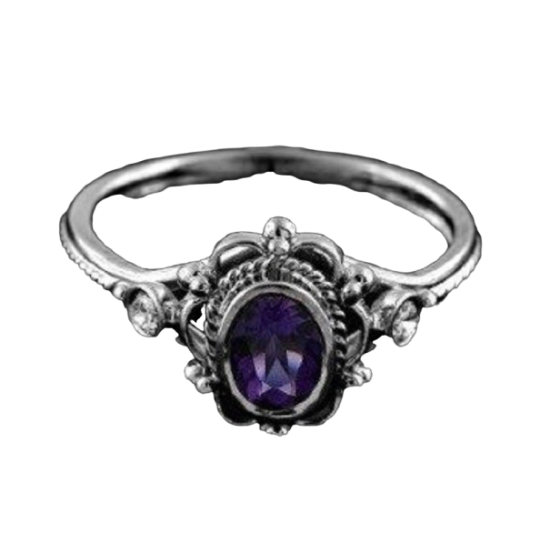 Damenring D1001 lila 10