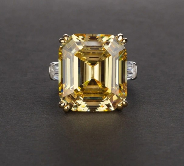 Damenring D1061 gelb 8