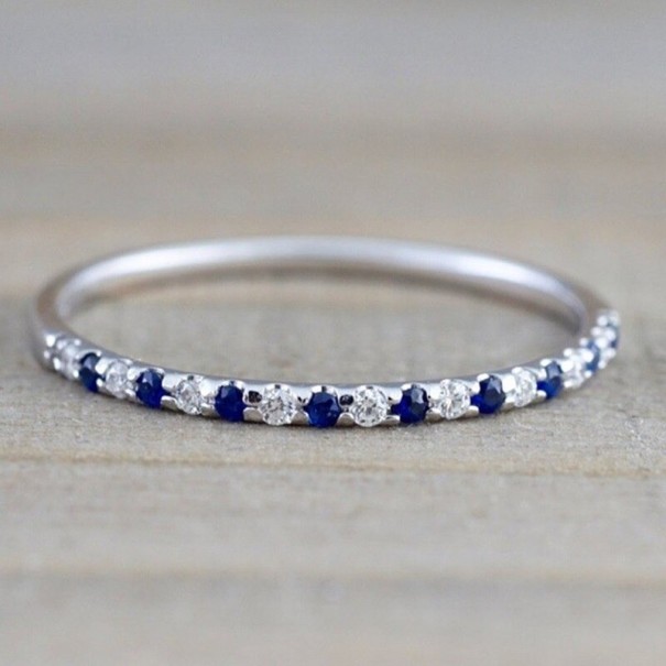 Damenring D1138 dunkelblau 6
