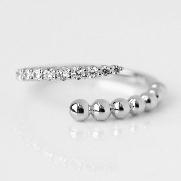 Damenring D1338 silbern 1