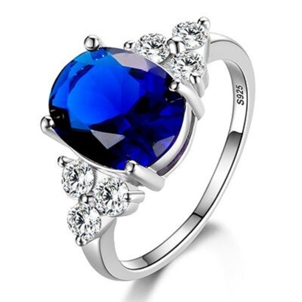 Damenring D2694 dunkelblau 9