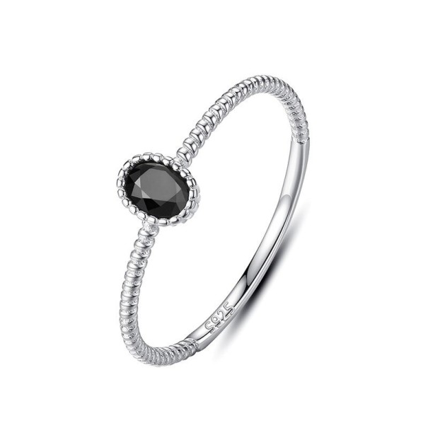 Damenring D868 schwarz 5