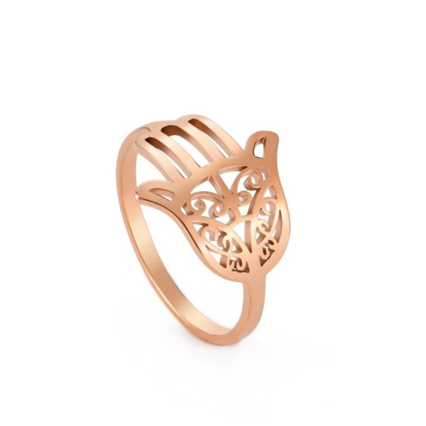 Damenring mit der Hand von Fatima D2801 altrosa 10