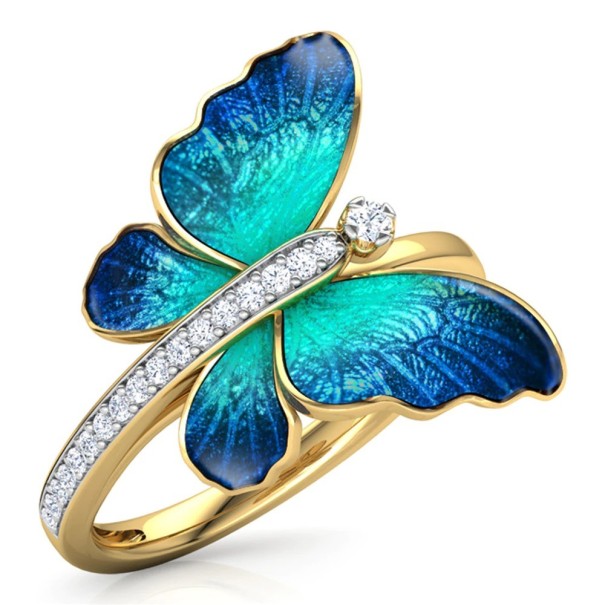 Damenring mit Schmetterling D2488 7