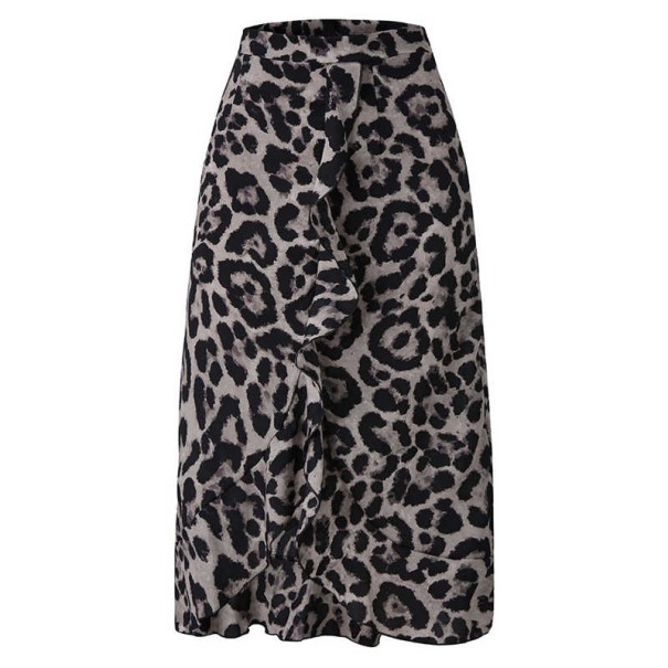 Damenrock mit Leopardenmuster L 2
