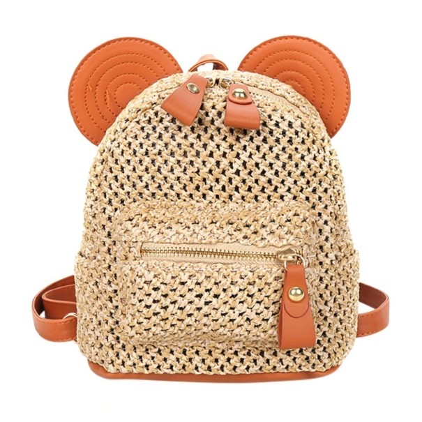 Damenrucksack mit Laschen orange