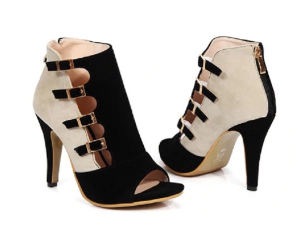 Damensandalen mit Absatz A837 schwarz 35