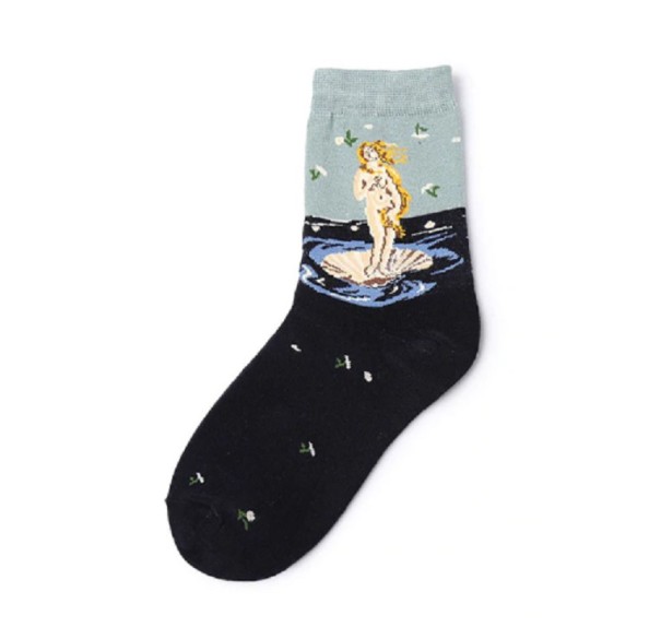 Damensocken aus Baumwolle mit Stickerei 3