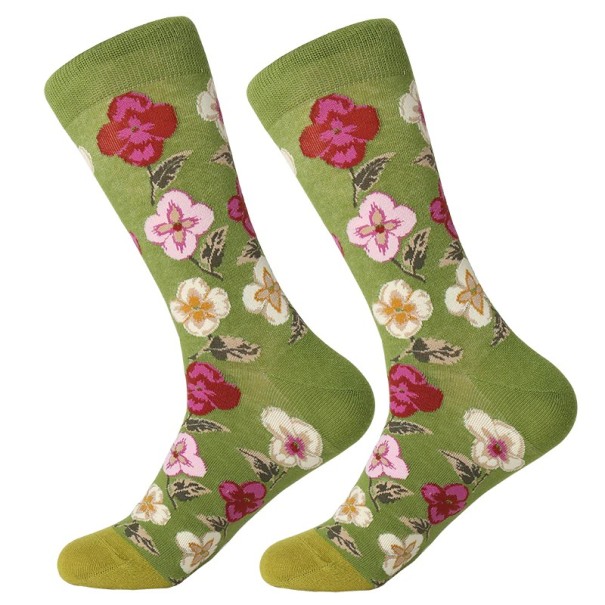 Damensocken mit Blumen 4