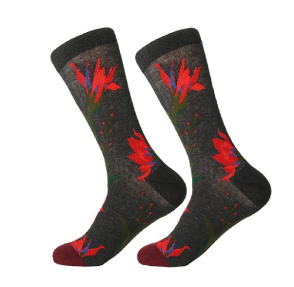 Damensocken mit Blumen 9