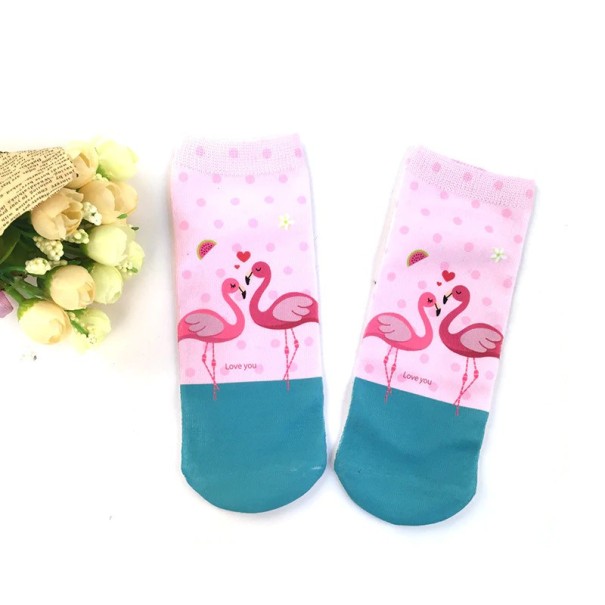 Damensocken mit Flamingos 9