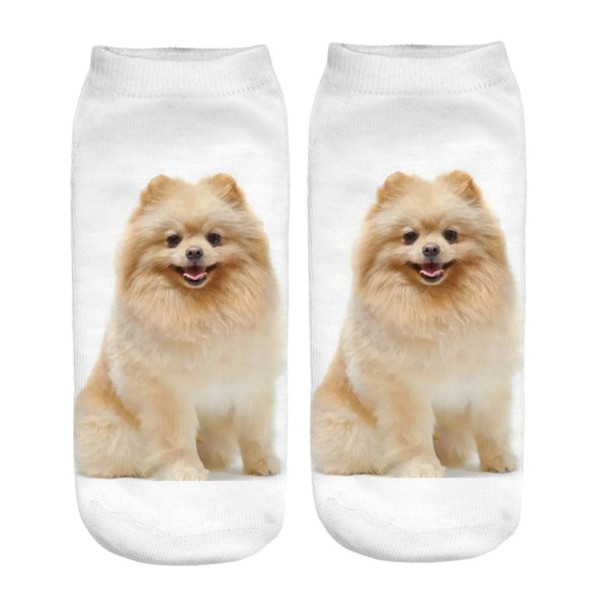 Damensocken mit Hundeaufdruck 1