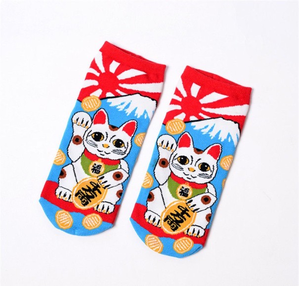 Damensocken mit japanischen Motiven 3