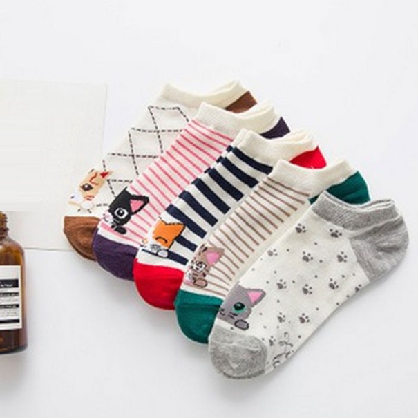 Damensocken mit Katzen – 5 Paar 1