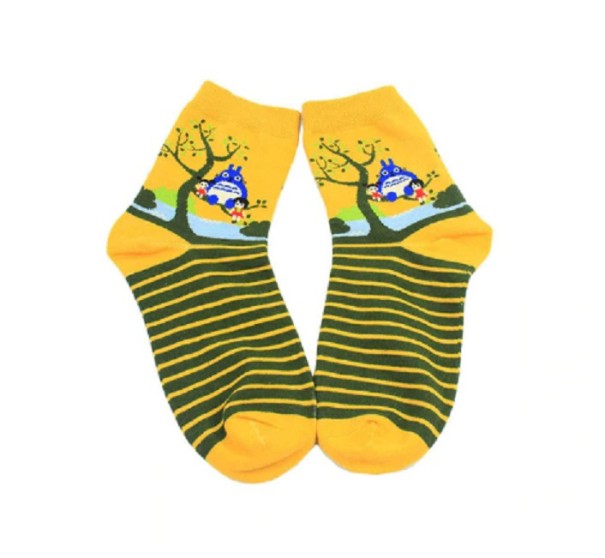 Damensocken mit Märchenmotiven gelb