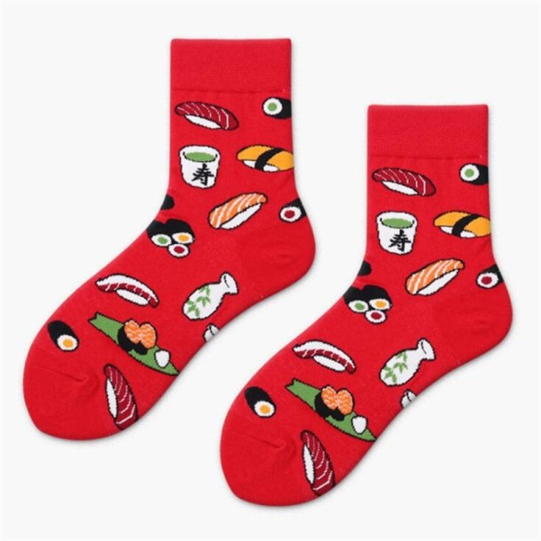 Damensocken - Sushi rot