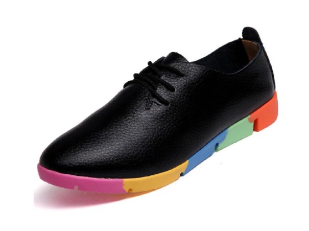 Damenstiefeletten mit buntem Plateau J2395 schwarz 39