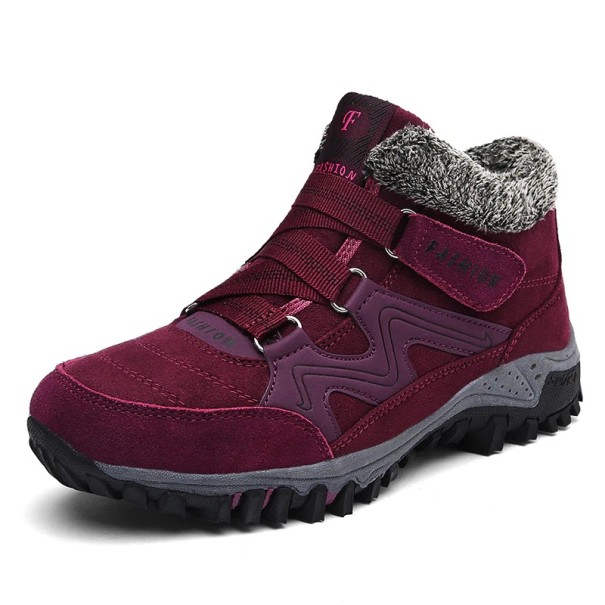 Damenstiefeletten mit Fell J2369 rot 41