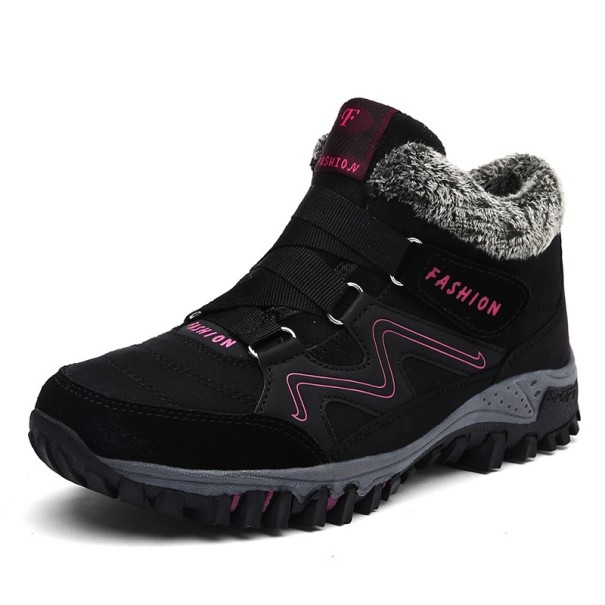 Damenstiefeletten mit Fell J2369 schwarz 38