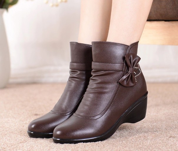 Damenstiefeletten mit Schleife J1103 braun 39