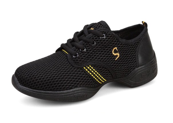 Damentanzschuhe A449 schwarz-gold 37