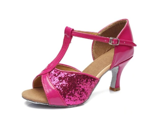 Damentanzschuhe A477 dunkelrosa 34