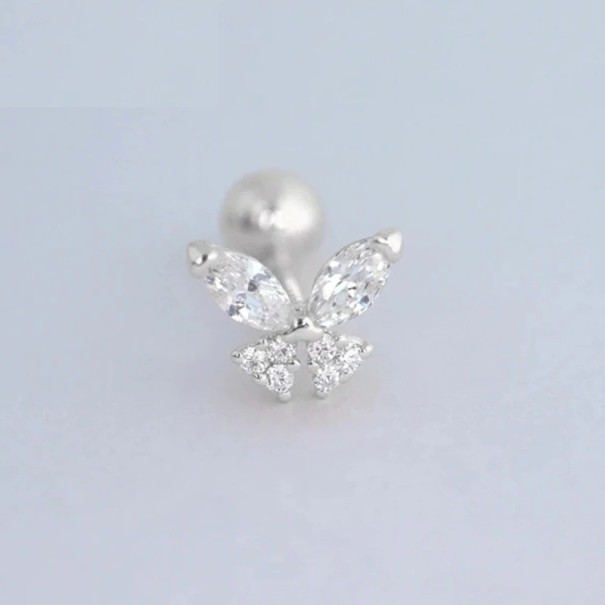 Dameøreringe med sten A1725 sølv 2