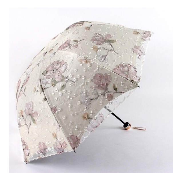 Dameparaply med blomster T1414 2