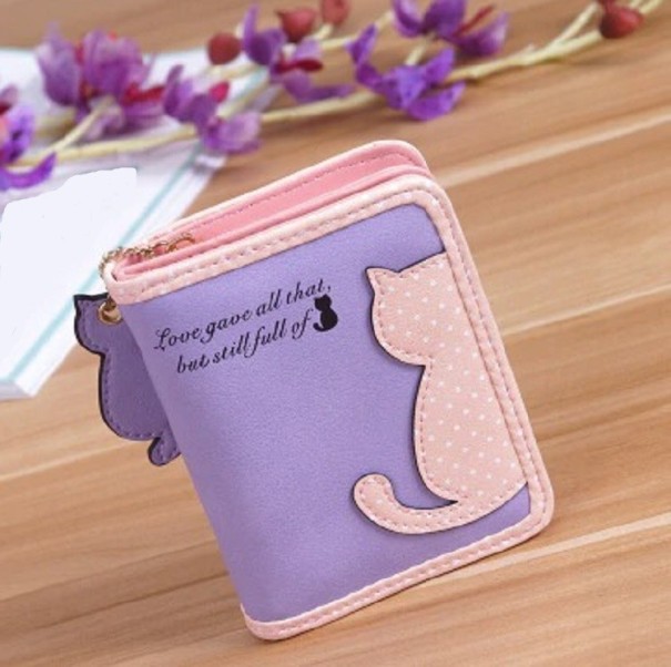 Damepung med kat M211 lilla S