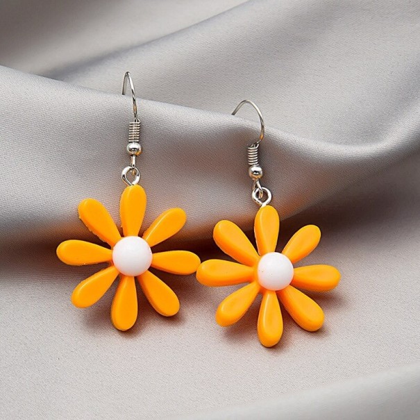 Damer margueritter øreringe G1399 orange