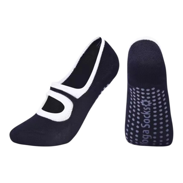 Dames antislip yogasokken met band over de wreef EU 35–43 Ademend en sneldrogend Voor pilates, ballet en fitness zwart