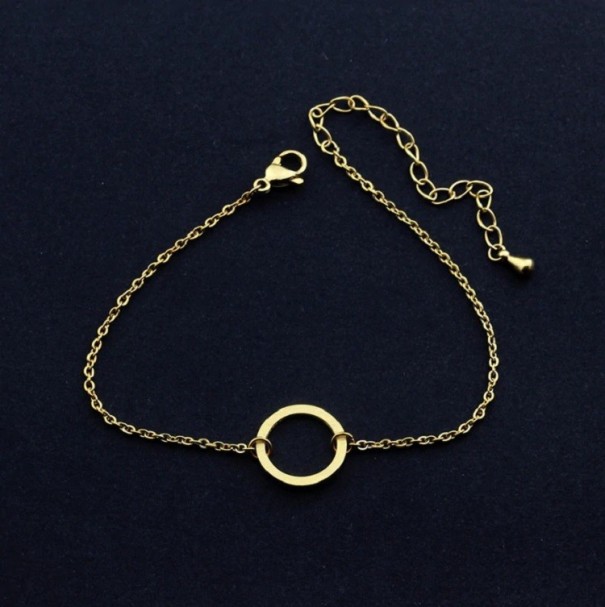 Dames armband met fijne cirkel goud
