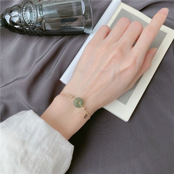 Dames armband met kralen, fijn groen