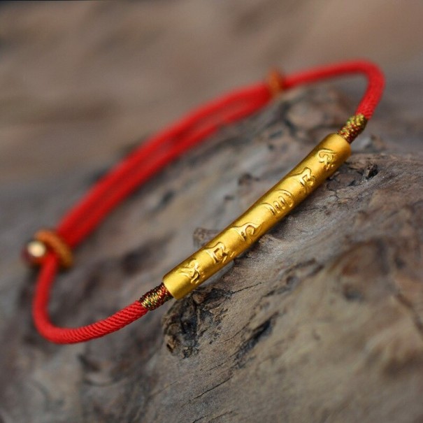 Dames armband met touwtje H58 goud