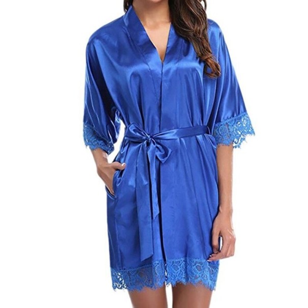 Dames badjas blauw