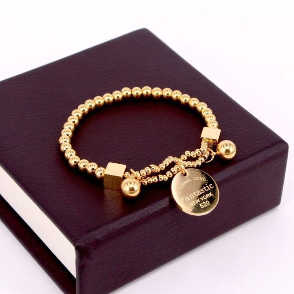 Dames bal armband H253 goud 1