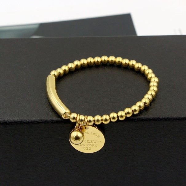 Dames bal armband H253 goud 2