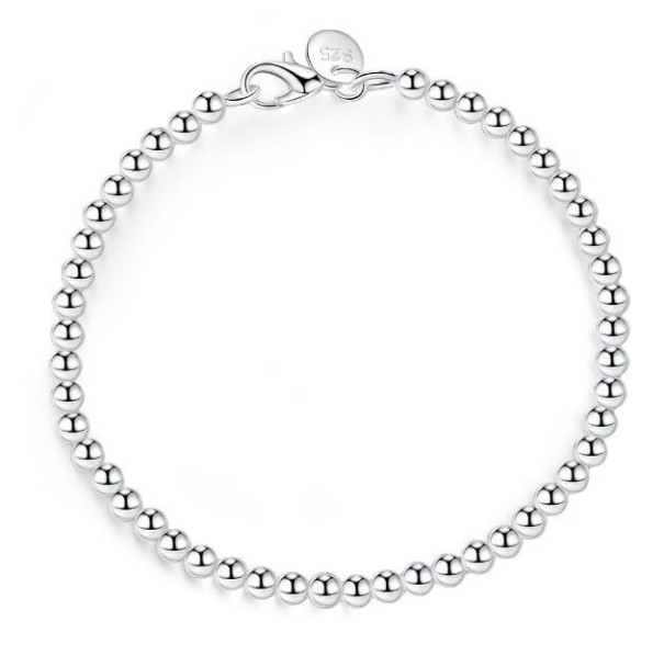Dames bal armband zilver