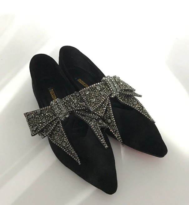 Dames ballerina&#39;s met strik A607