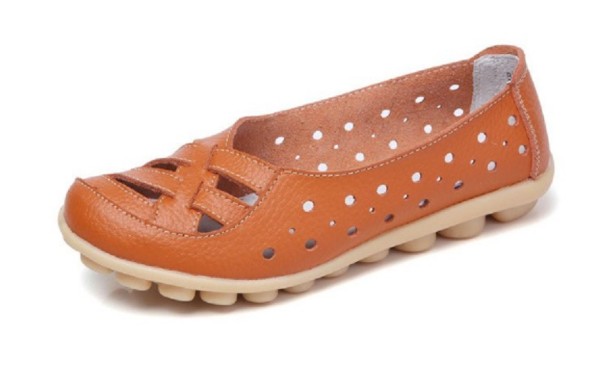 Dames ballerina's oranje 35