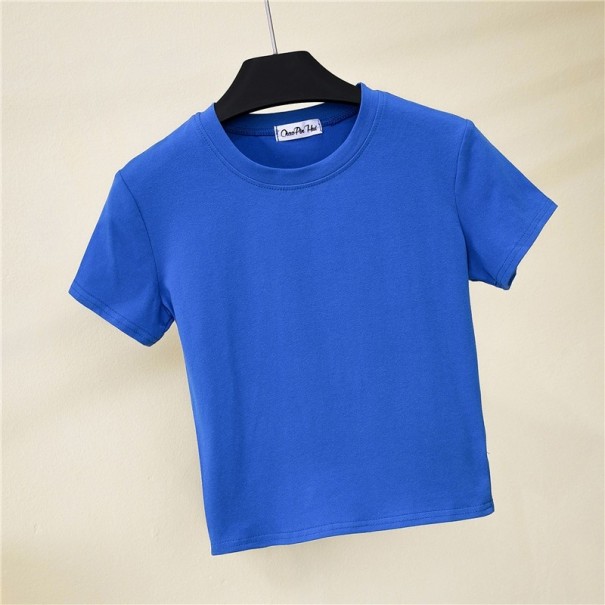 Dames basic T-shirt A315 blauw XS