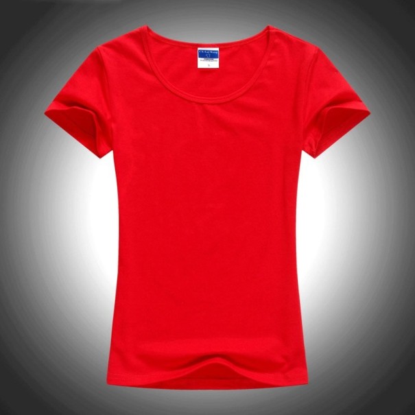 Dames basic T-shirt A986 rood XS