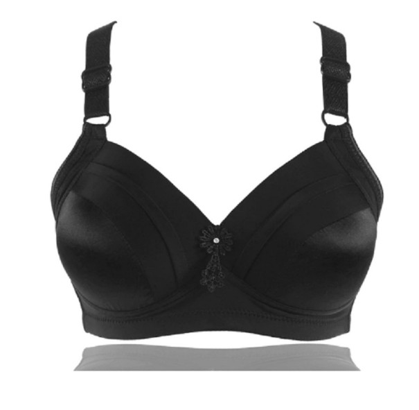 Dames bh met bloem zwart 80C