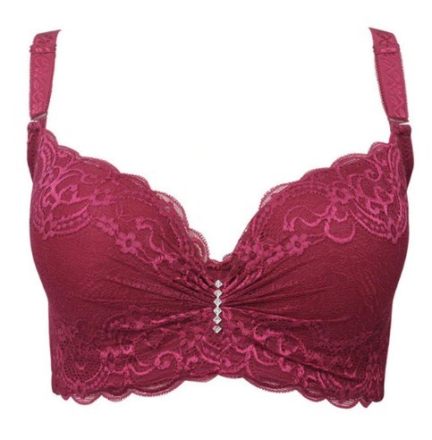 Dames bh met strass steentjes J2339 wijnrood 105D