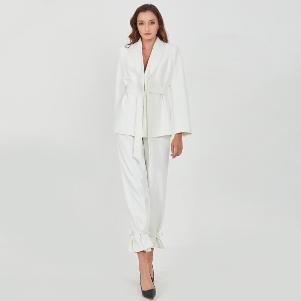 Dames blazer en broek B1166 wit XS