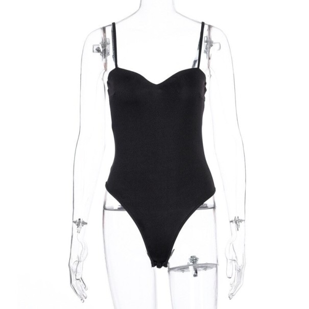 Dames body&#39;s met spaghettibandjes zwart L