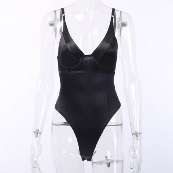Dames body met hoge halslijn B366 zwart M
