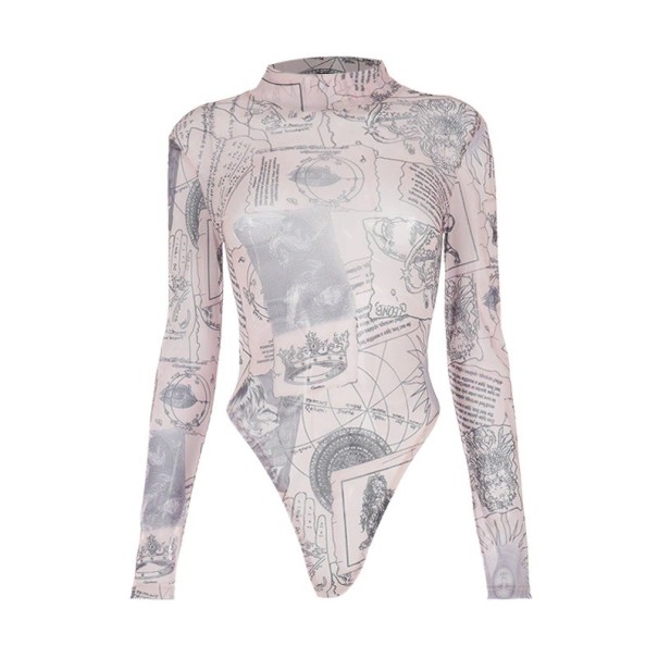 Dames body met lange mouwen B724 XS