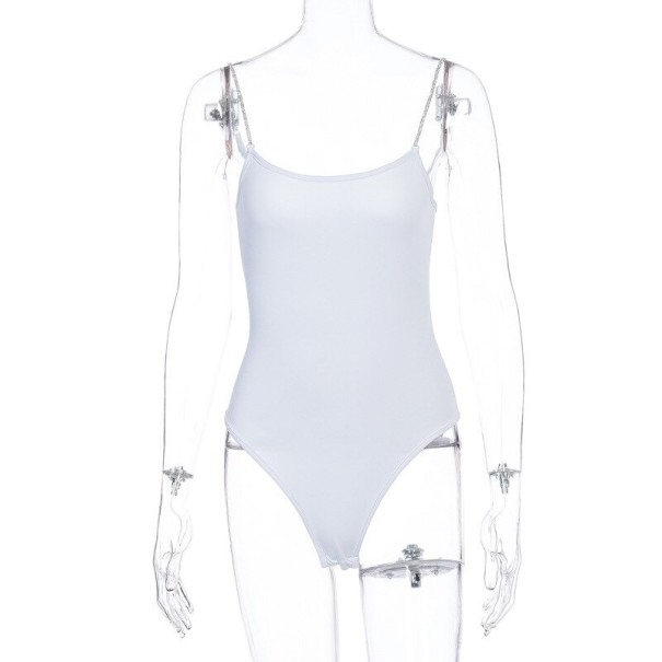 Dames body met smalle bandjes B695 wit XS