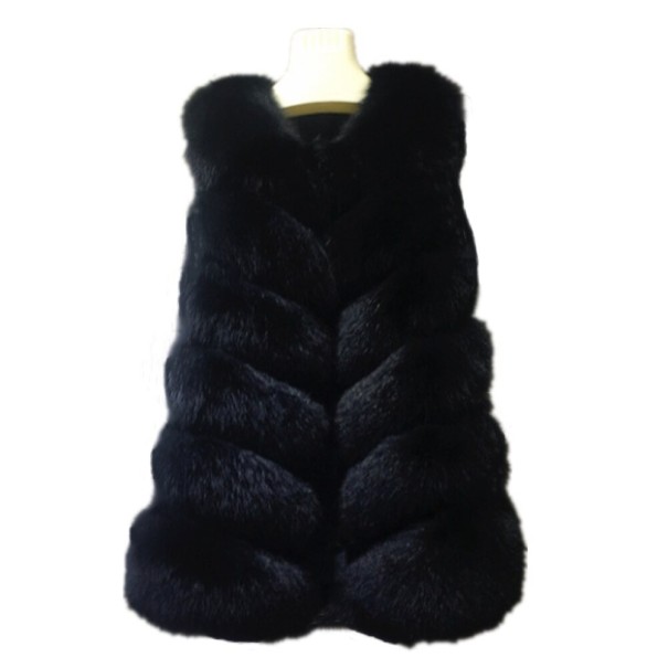 Dames bontjas P2050 zwart S